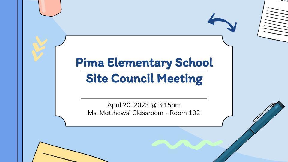 PES Site Council Meeting